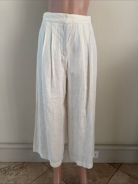 Zara High-Waist Wide Leg Linen Culottes